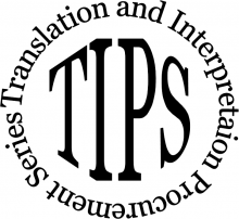 Logo, TIPS, Translation and Interpretation Procurement Series